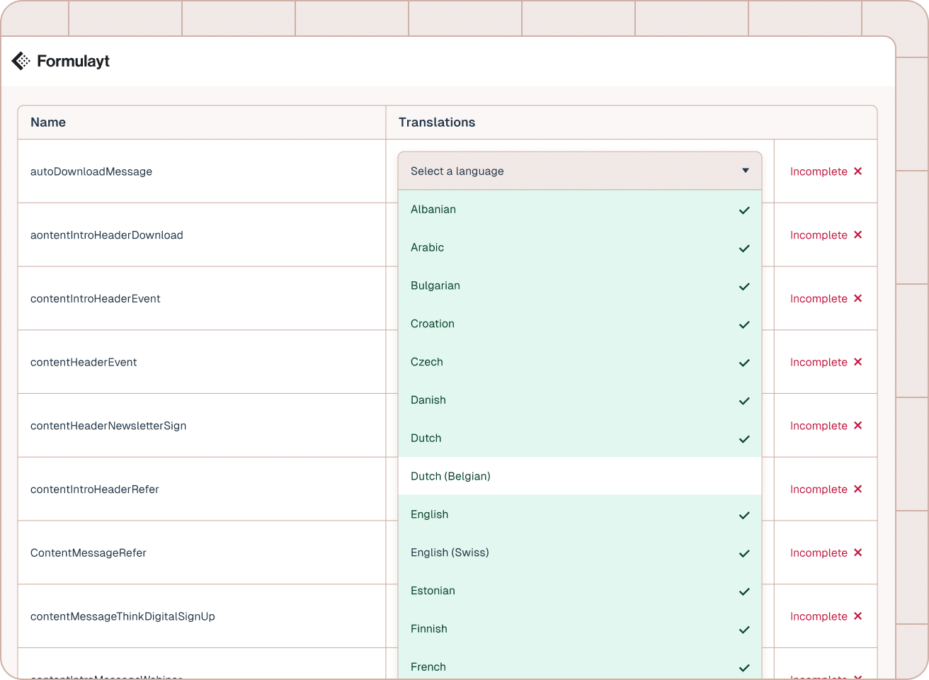 Perfectly localised forms, managed centrally