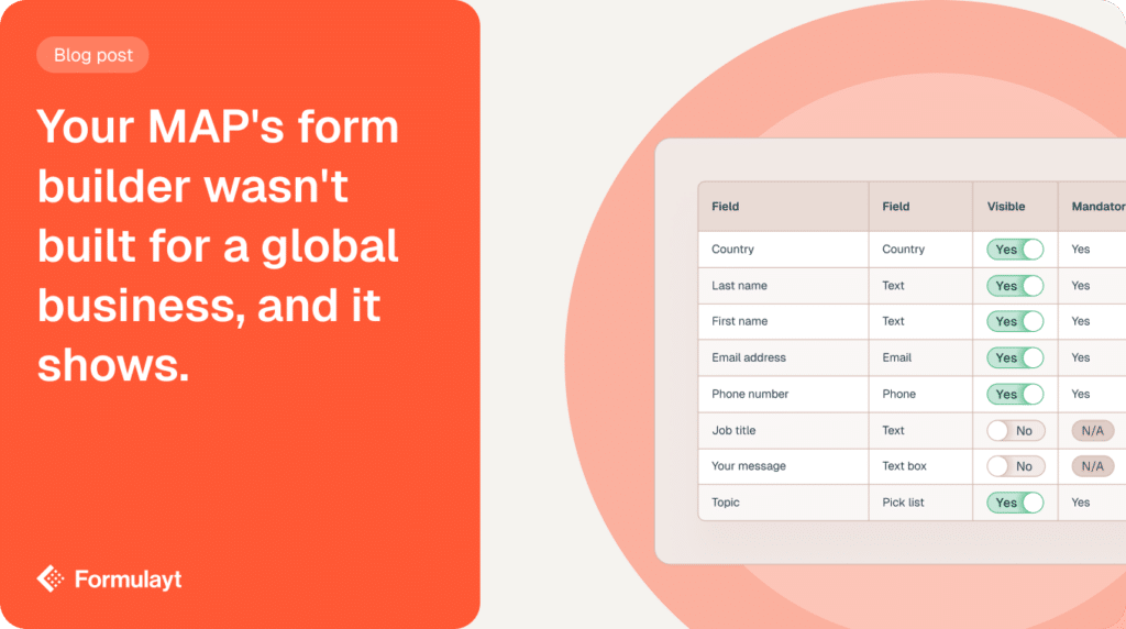 MAP's form builder